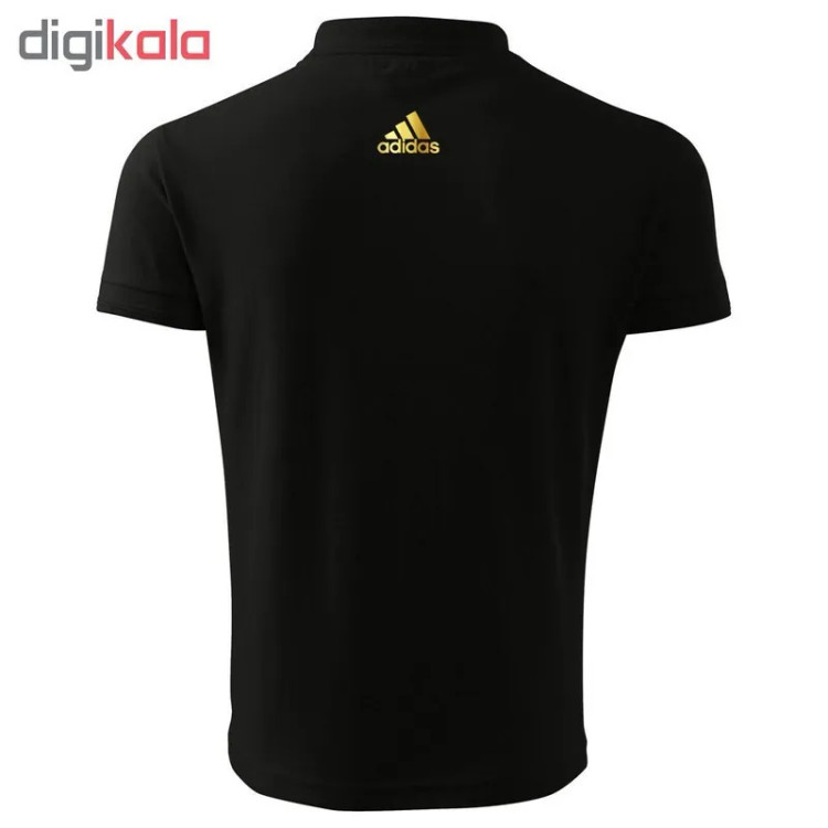 پولوشرت مشکی مردانه طرح یوونتوس یقه دکمه دار جنس جودون سایز L XL 2XL