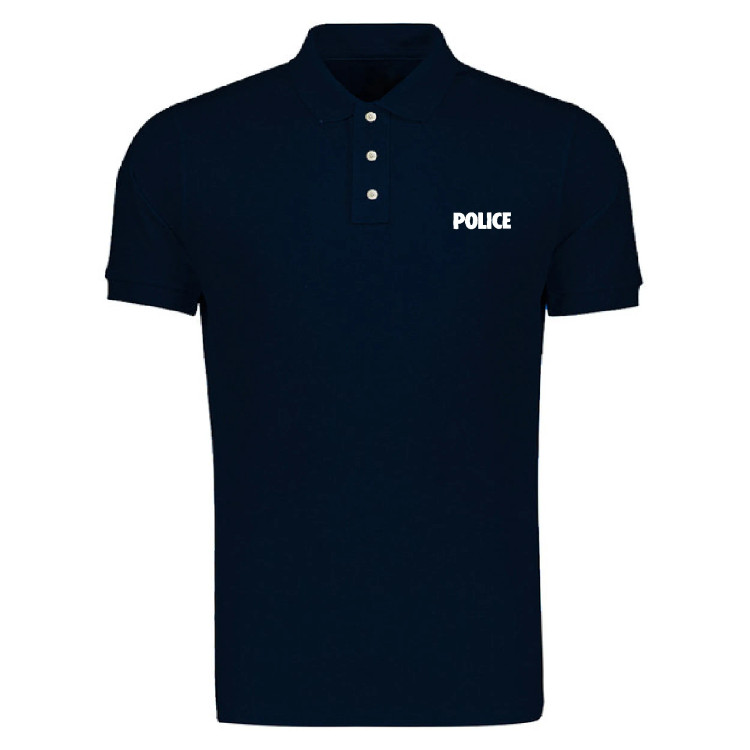 پولوشرت آستین کوتاه مردانه جودون اعلا طرح polic مدل h8687 سایز L XL 2XL