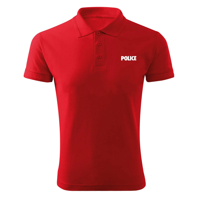 پولوشرت آستین کوتاه مردانه جودون اعلا طرح polic مدل h8687 سایز L XL 2XL