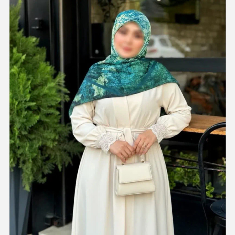روسری نخ کاستوم طرح هیوا آبرنگی خاص تک