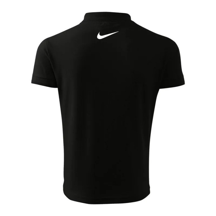 پولوشرت مردانه مشکی آستین کوتاه طرح flighte مدل q2436 جنس جودون سایز L XL 2XL