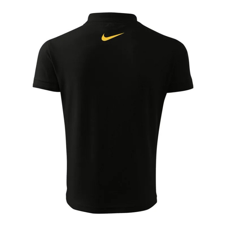 پولوشرت مردانه مشکی آستین کوتاه طرح flighte مدل q2436 جنس جودون سایز L XL 2XL
