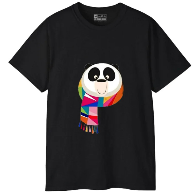 تیشرت مردانه پاد آفرین مدل کارتونی پاندا کونگ فو کار کد 1688 طرح چاپی آستین کوتاه