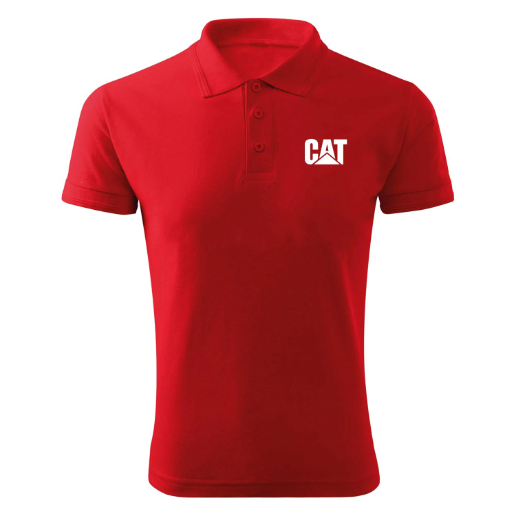 پولوشرت مردانه آستین کوتاه طرح Cat مدل D464Z مشکی جودون سایز L XL 2XL