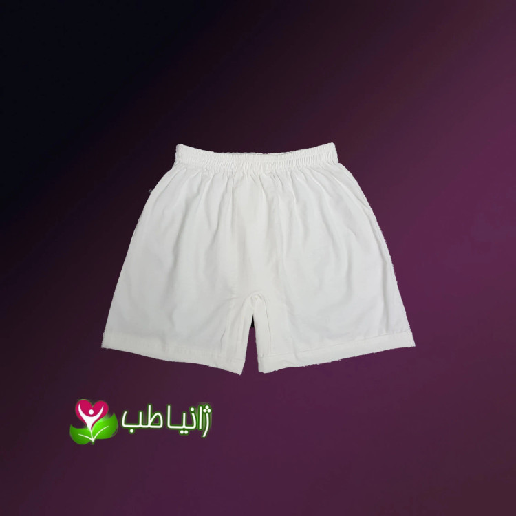 شورت پادار مردانه ژانیاطب صد در صد نخی ضد بو و قارچ سایز M کرم روشن