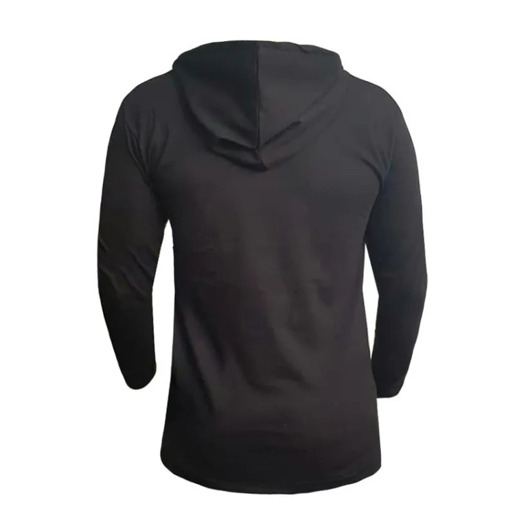 تیشرت آستین بلند کلاه دار طرح لیورپول مدل t4613 مشکی نخ اعلا سایز L XL 2XL
