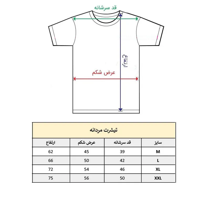 تی شرت آستین کوتاه مردانه پاد آفرین مدل دریا کد 42