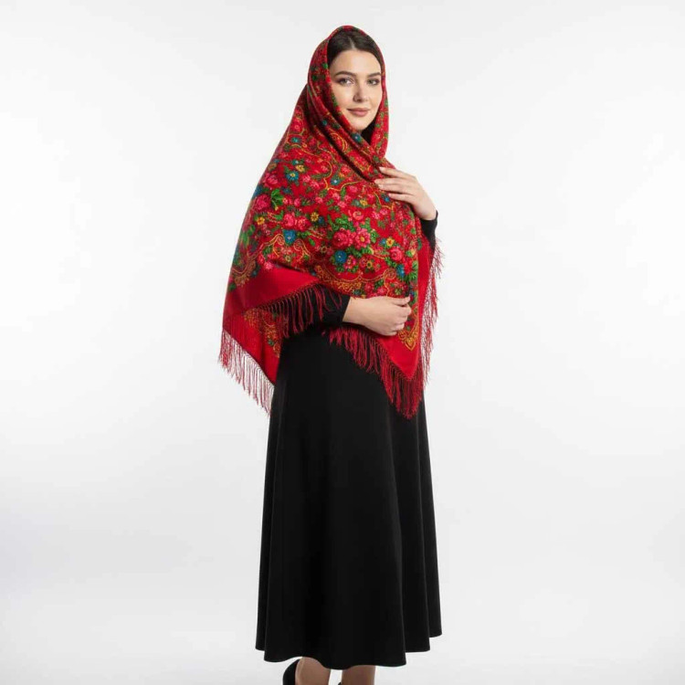 روسری ترکمن اصل پشمی ضخیم زنانه کد 1426 مناسب پاییز و زمستان