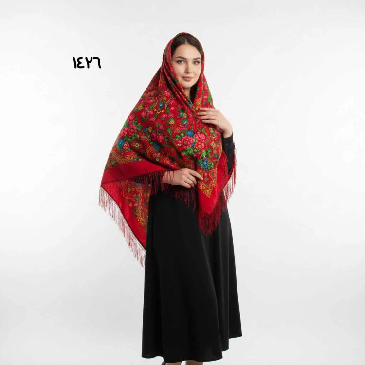 روسری ترکمن اصل پشمی ضخیم زنانه کد 1426 مناسب پاییز و زمستان