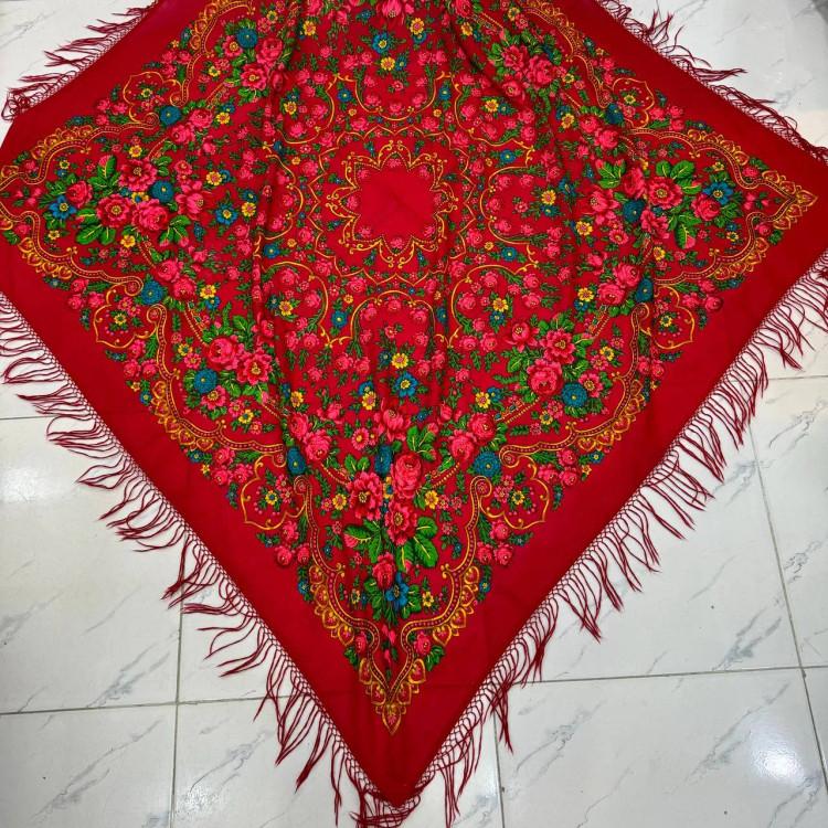 روسری ترکمن اصل پشمی ضخیم زنانه کد 1426 مناسب پاییز و زمستان