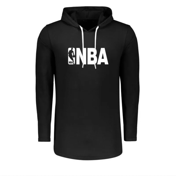 تیشرت آستین بلند کلاه دار طرح NBA مردانه جنس نخ اعلا سه رنگ