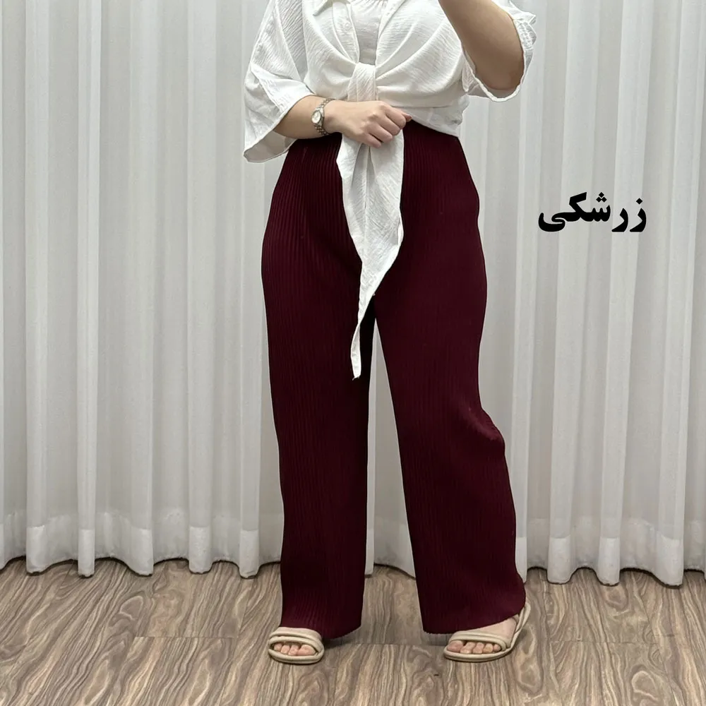 شلوار زنانه جودون پلیسه فری سایز مناسب تا سایز 48 قد 100 سانتیمتر