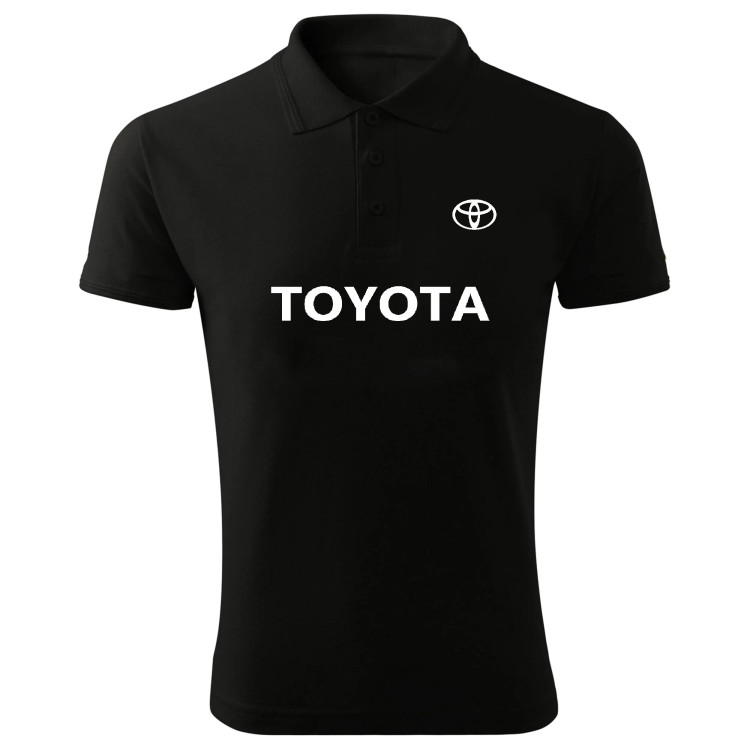 پولوشرت مردانه جودون طرح تویوتا مشکی سایز L XL 2XL