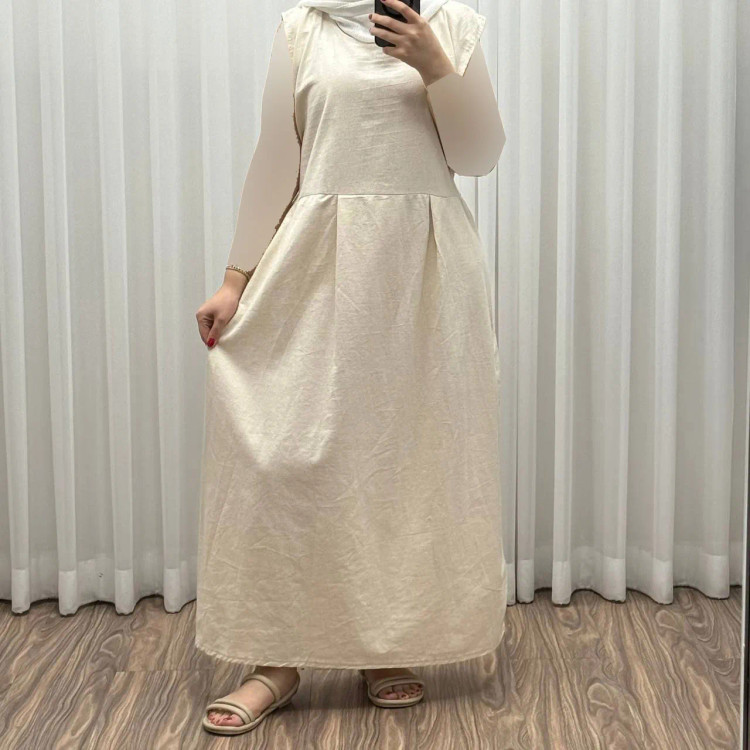 کت سارافون لینن مدل یولیا فری سایز زنانه مناسب تا سایز 48 چهارفصل شیک و راحت
