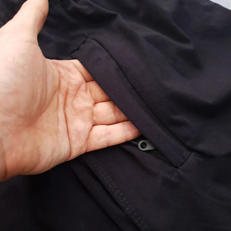 ست تاپ رکابی کلاهدار و شلوارک مردانه نخی مدل 14020828c
