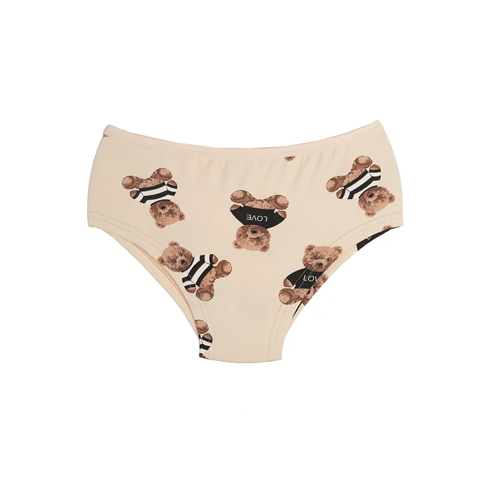 شورت زنانه اسلیپ طرح تدی جنس نخ و پنبه سایز XL