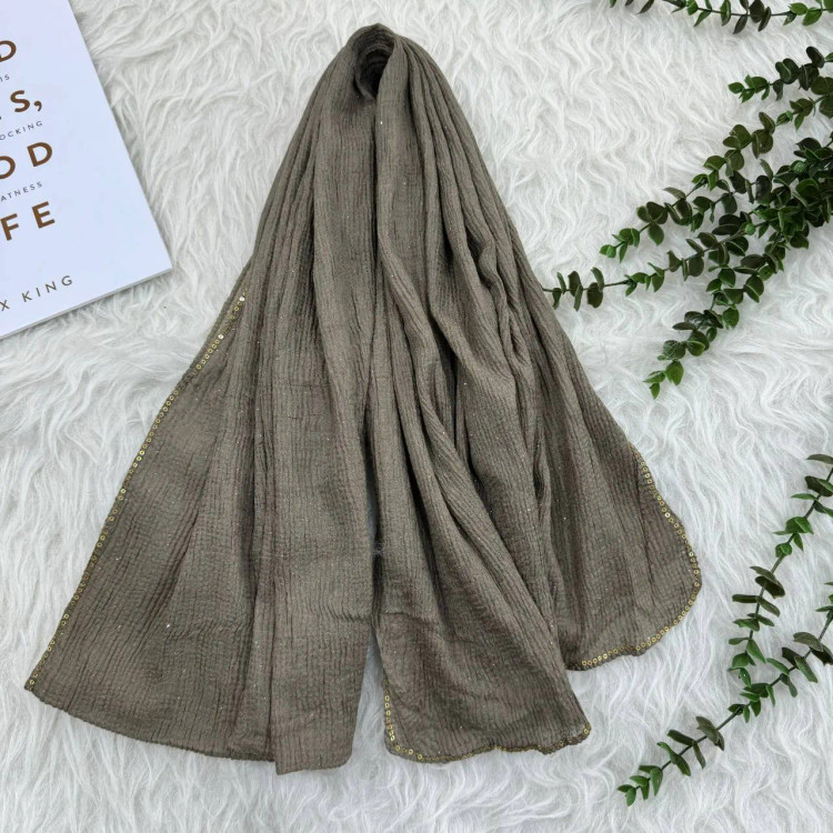 شال نخی ساده وارداتی قواره بزرگ ابعاد 200 در 80 سانتی متر
