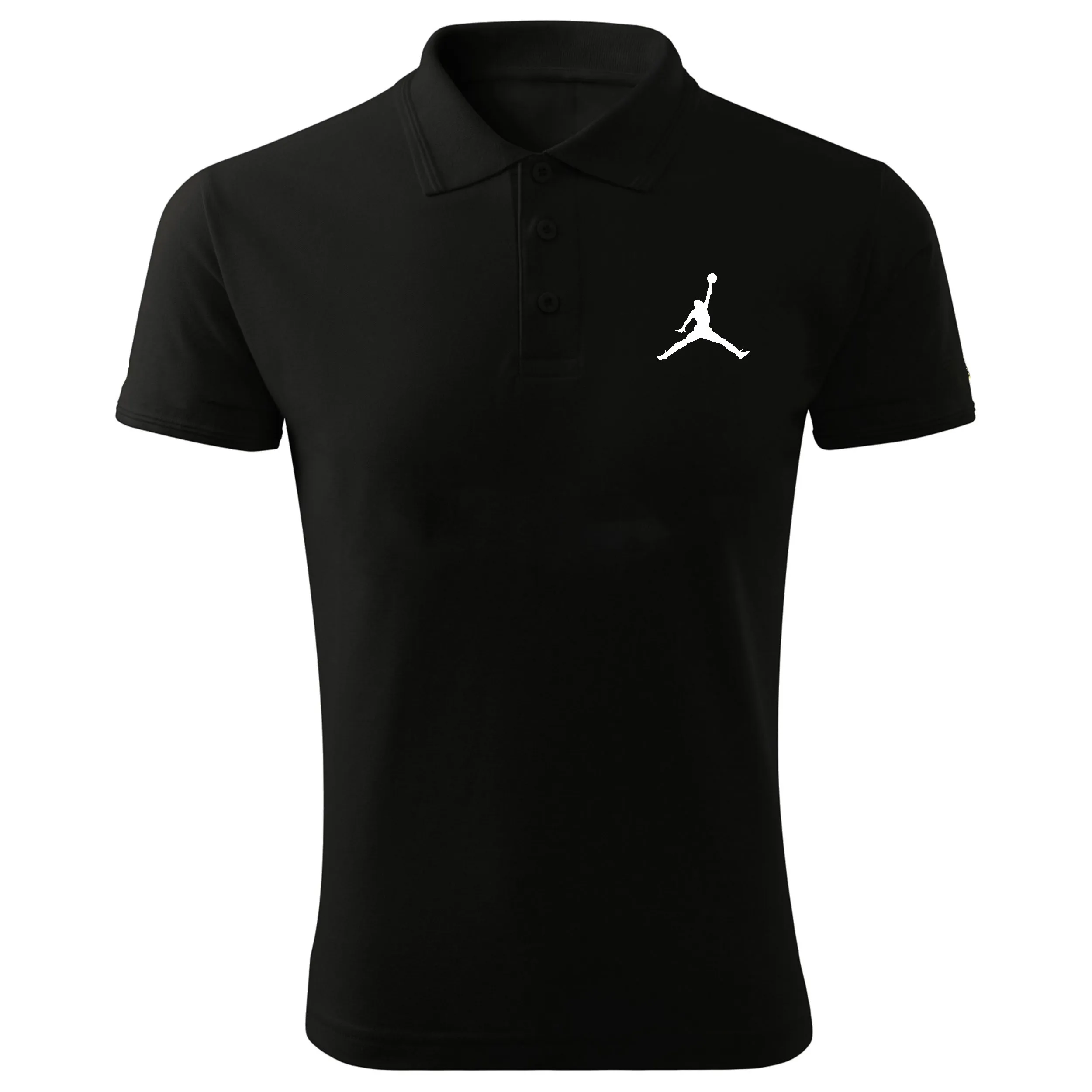 پولوشرت مردانه مشکی جودون آستین کوتاه طرح Jordan مدل v6574 سایز L XL 2XL