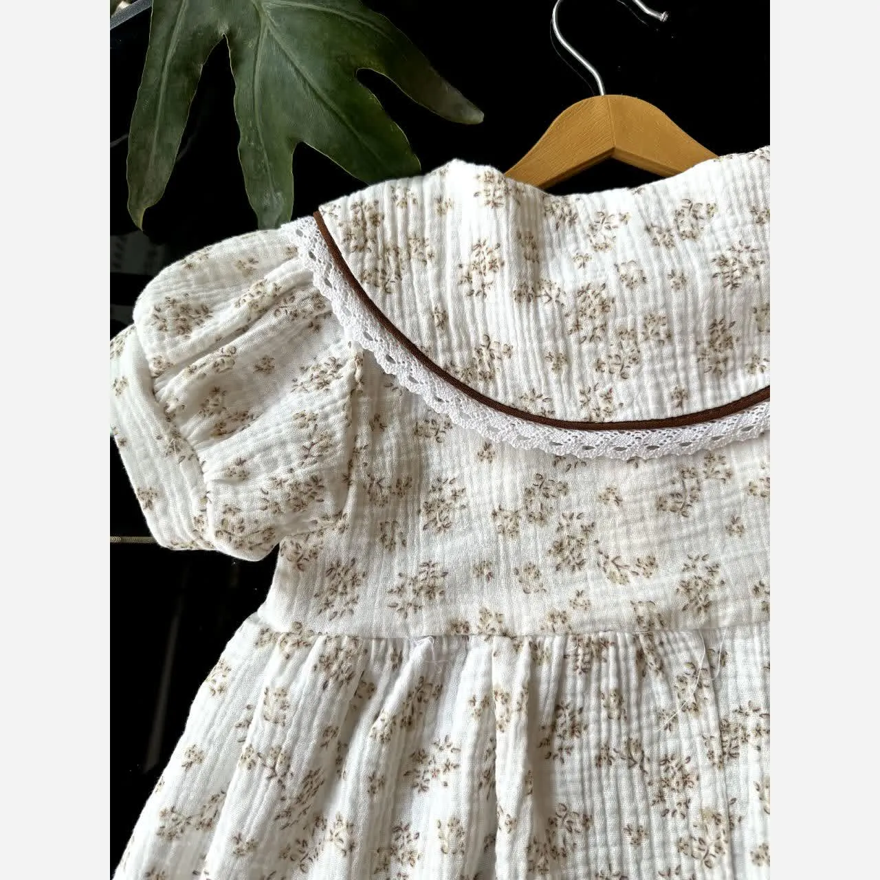 پیراهن دخترانه موسلین وارداتی مناسب 3 تا 10 سال