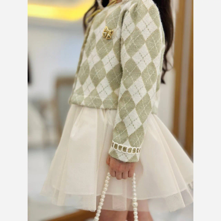 ست سه تیکه کت و دامن و تاپ دخترانه مجلسی سایز 50 و 55