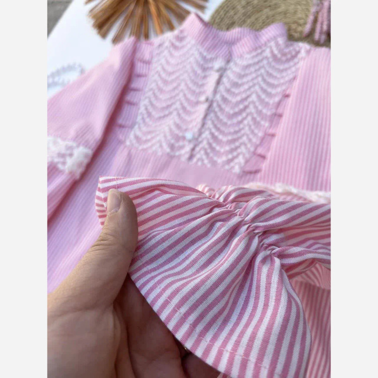 شومیز دخترانه نخی تابستانی در 4 رنگ مدل مادر دختری