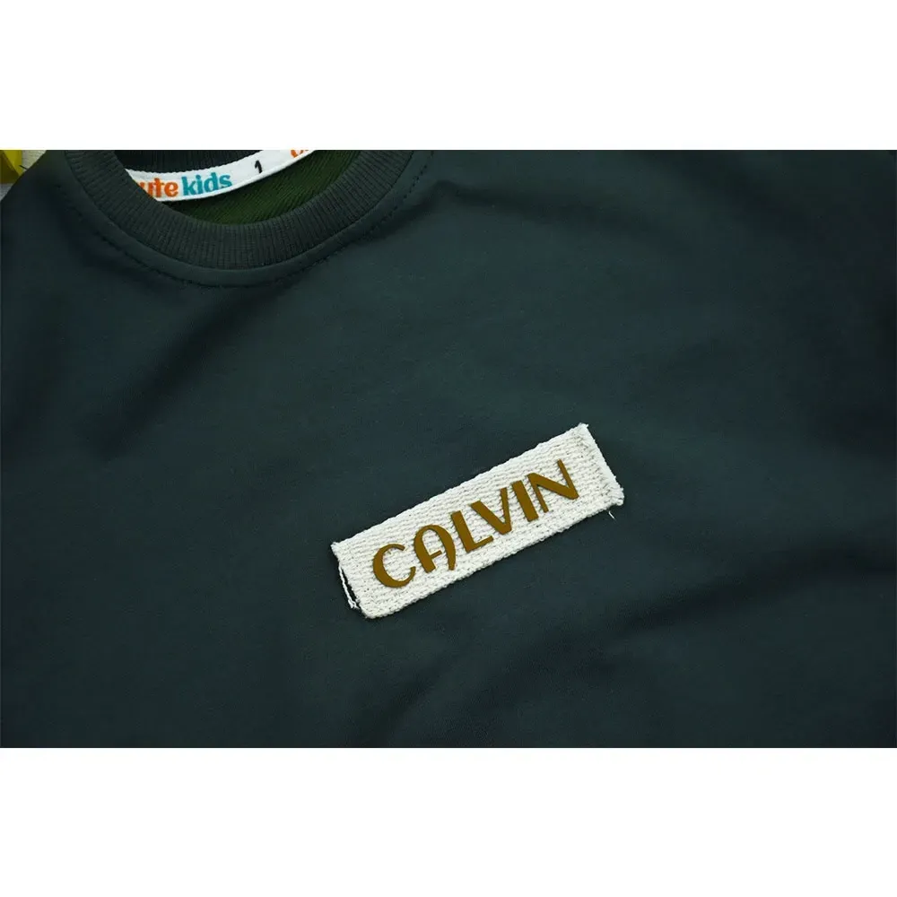بلوز پسرانه یقه گرد پنبه سوپر مدل CALVIN