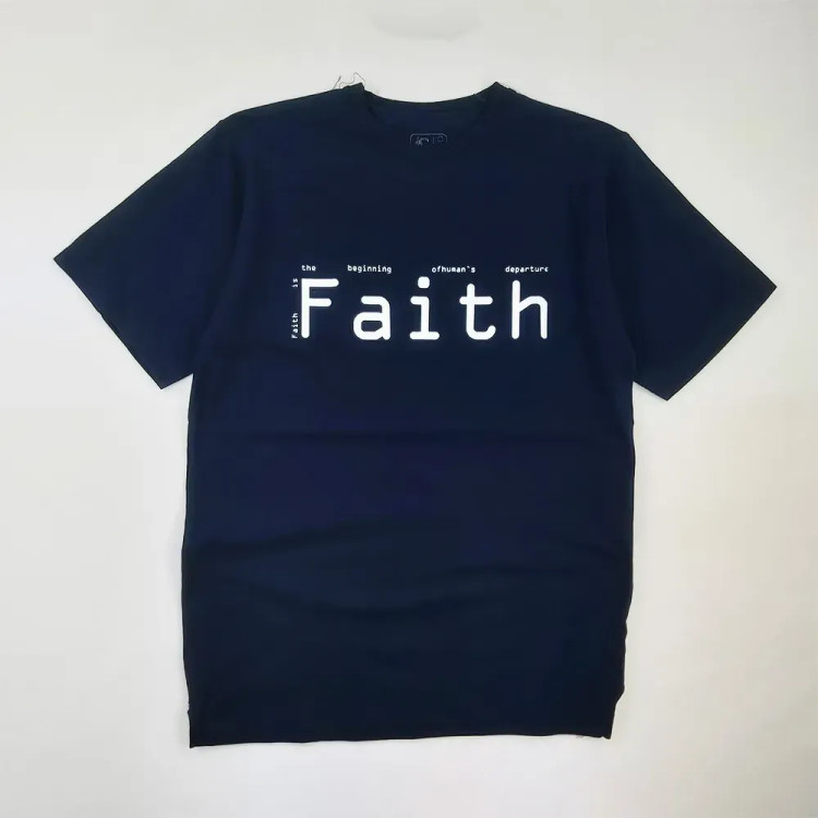 تیشرت مردانه یقه گرد پنبهای مدل FAITH کد 10261