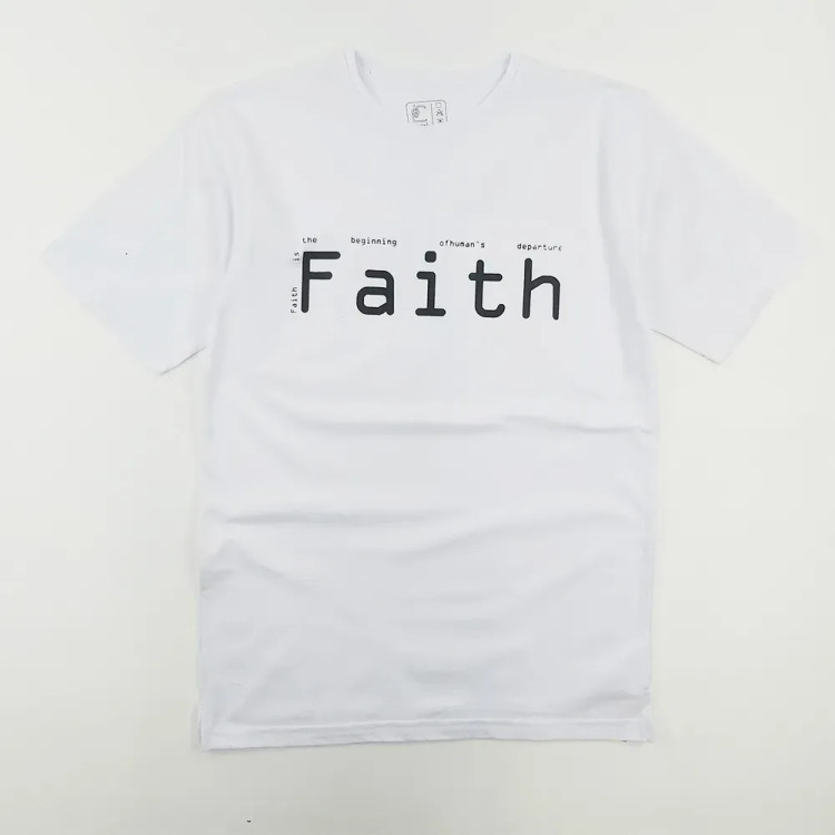 تیشرت مردانه یقه گرد پنبهای مدل FAITH کد 10261