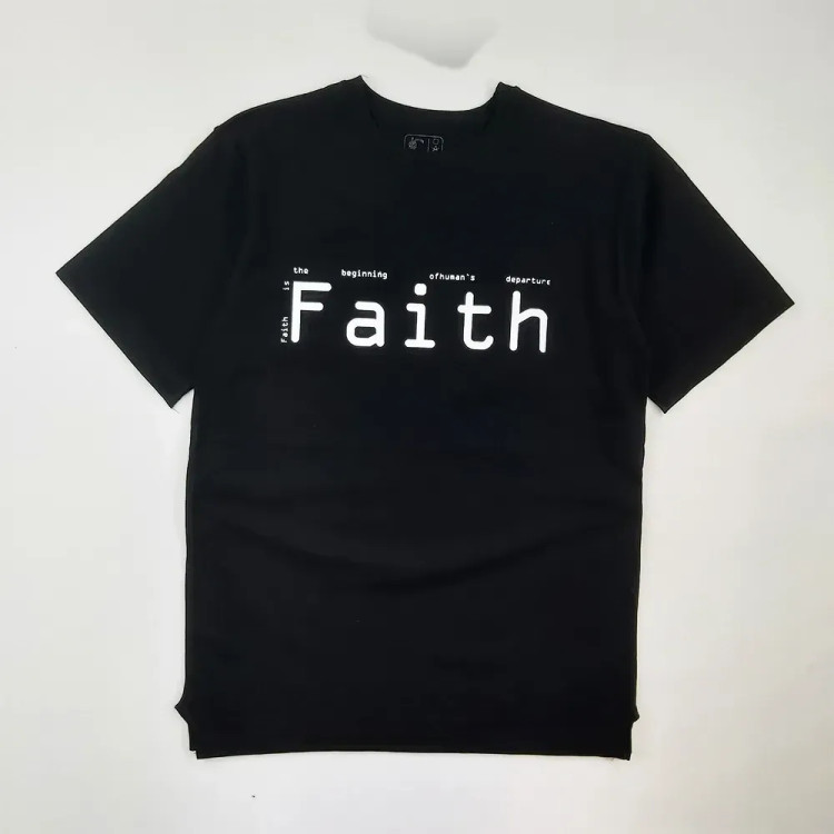 تیشرت مردانه یقه گرد پنبهای مدل FAITH کد 10261