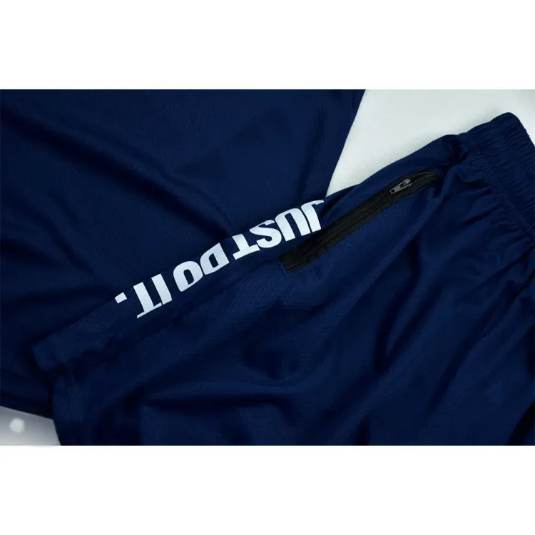 ست تاپ و شلوارک ورزشی مردانه JUST DO IT رنگ سرمه ای جنس فلامنت سوزنی