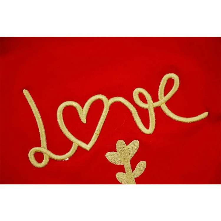 بلوز دخترانه دورس طرح LOVE رنگ قرمز مناسب یلدا و کریسمس