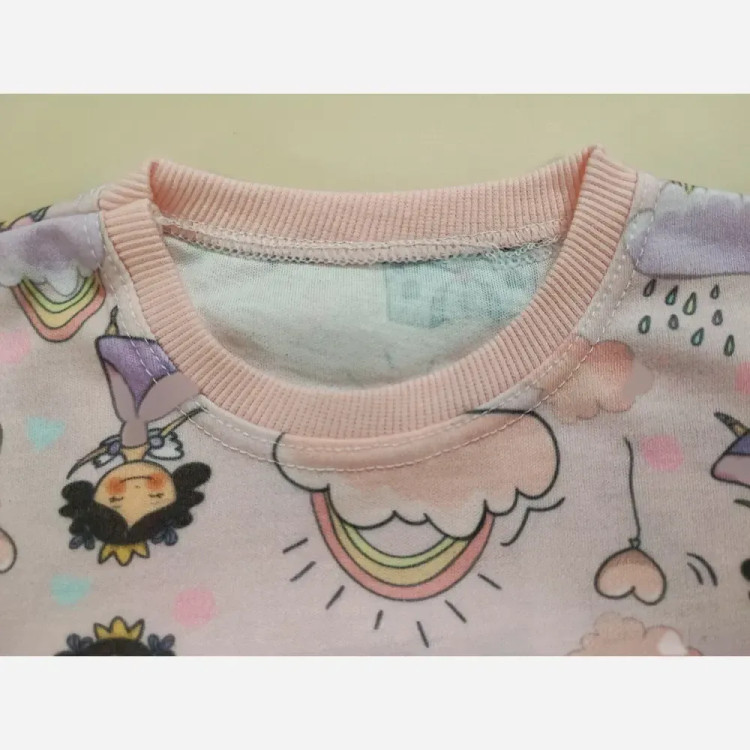 ست بلوز و شلوار راحتی دخترانه طرح پرنسس و اسب تک شاخ