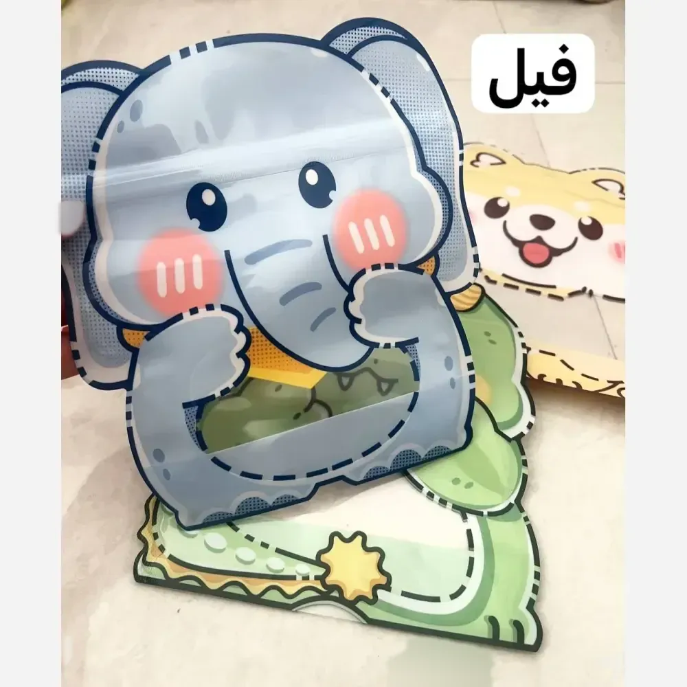 زیپ کیپ فانتزی حیوانات ابعاد 16 در 13 سانتیمتر بسته 4 عددی