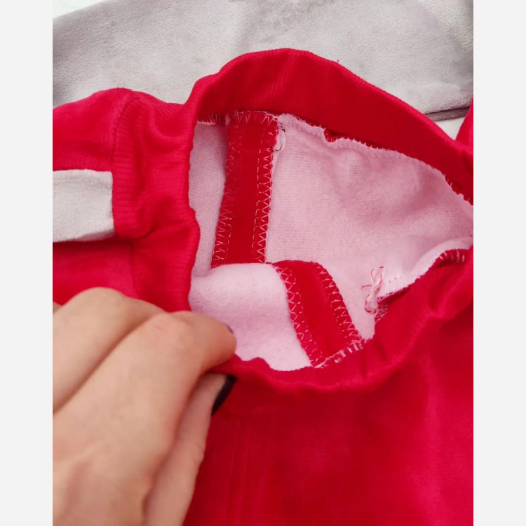 ست بلوز و شلوار مخمل بچگانه طرح زنبوری تو کرک و گرم وارداتی