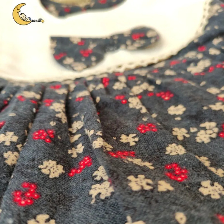 سارافون دخترانه گلگلی یقه دار مناسب 1 تا 3 سال و نیم