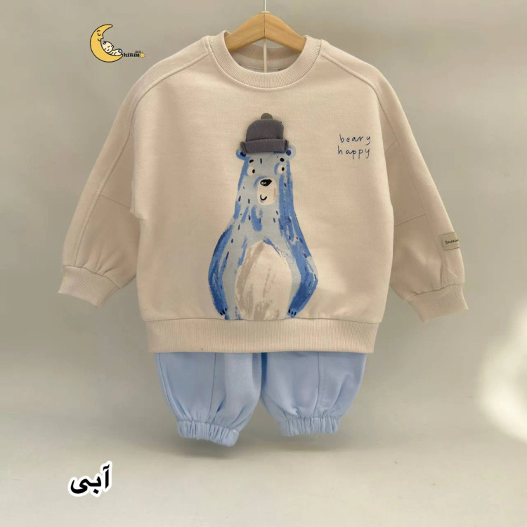 ست دورس و شلوار توکرکی زمستانی بچگانه طرح سیمپسون مناسب 18 ماه تا 4 سال