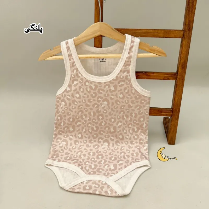 بادی رکابی زیردکمه نوزاد و کودک کوالا کیدز جنس نخ پنبه کبریتی