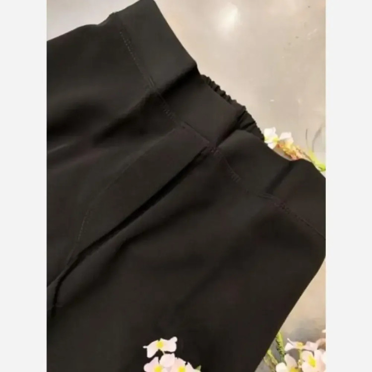 شلوار بگ زنانه پارچه مازراتی قد 105 پشت کش دار