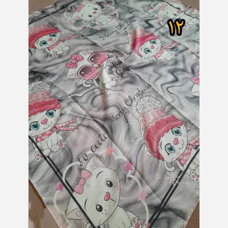 روسری دخترانه سوپرنخ فانتزی دست دوز قواره 100