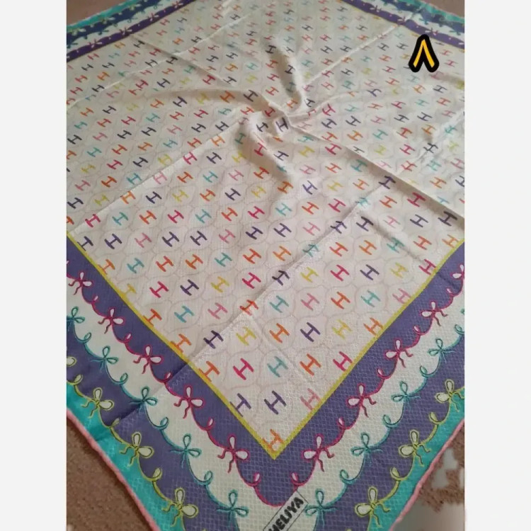 روسری دخترانه سوپرنخ فانتزی دست دوز قواره 100