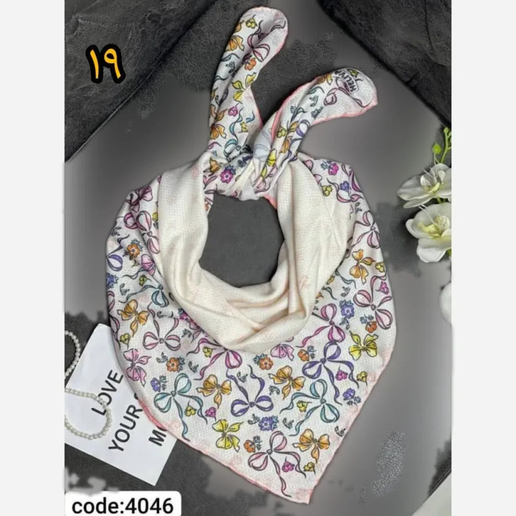 روسری سوپرنخ دخترانه فانتزی دست دوز قواره 100