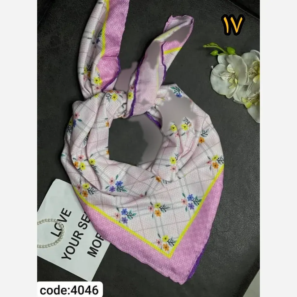 روسری سوپرنخ دخترانه فانتزی دست دوز قواره 100