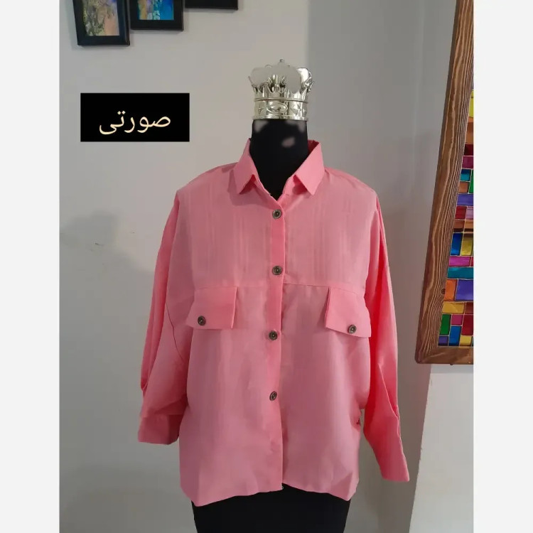 مانتو پانچ اسپرت دانشجویی دو جیب پارچه لینن سایز بزرگ