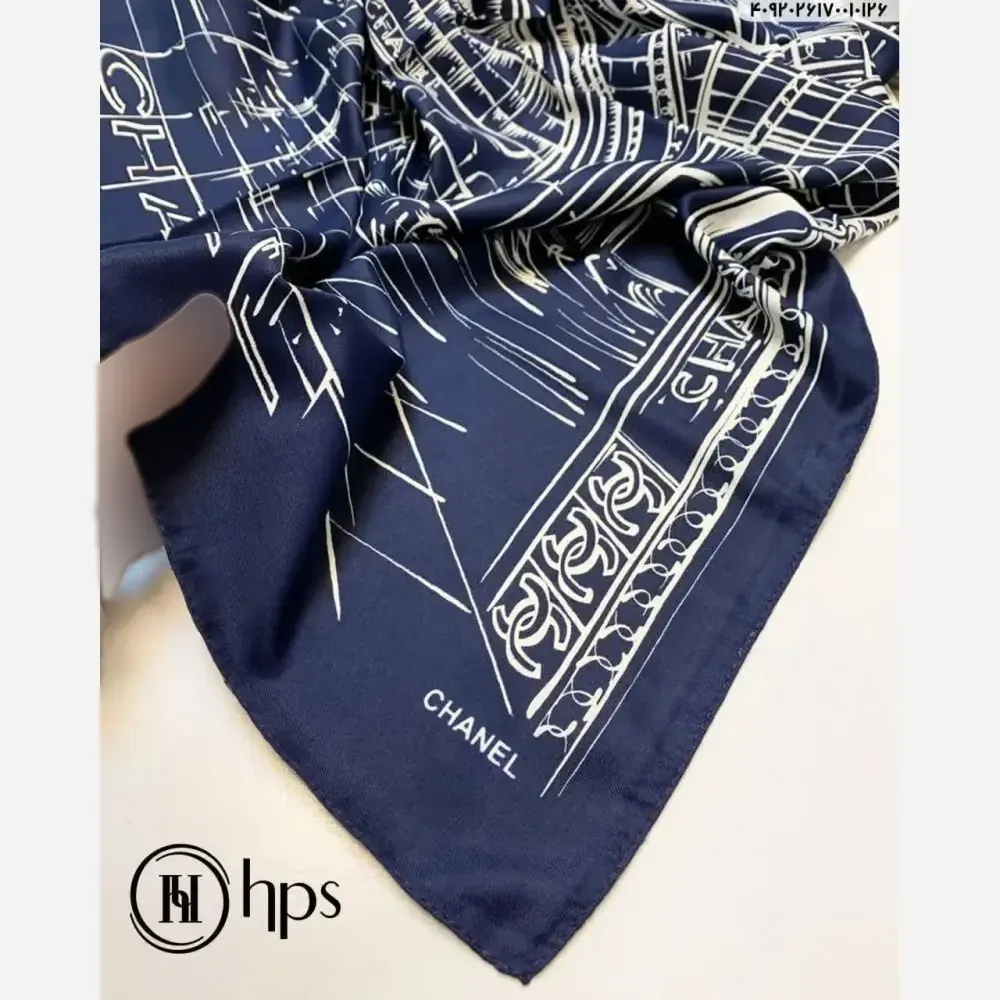 مینی اسکارف اسپرت ابریشم برند hps قواره 75 سانت ایستایی عالی