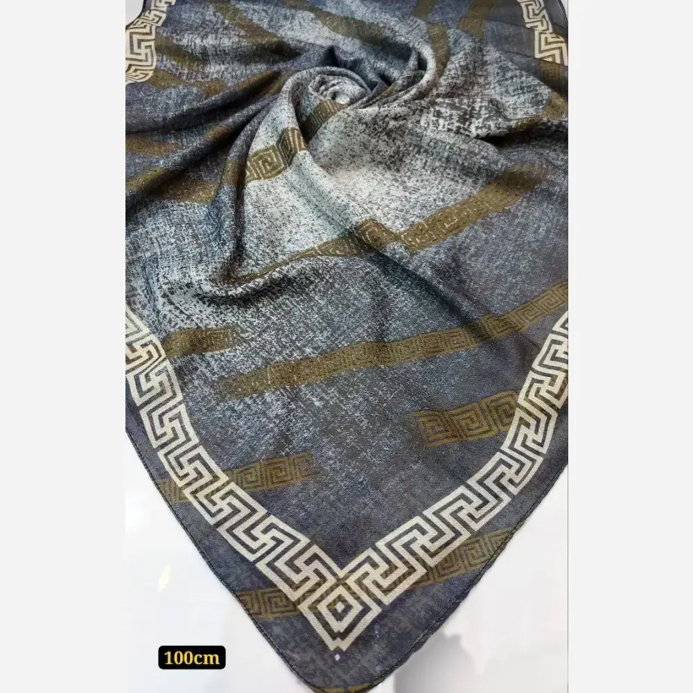 روسری نخی قواره یک متری دوردوخت فروش عمده جین 50 عددی