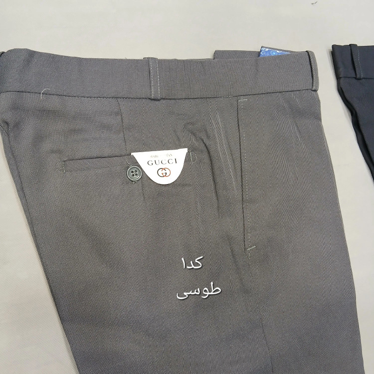 شلوار پارچهای مردانه نخی سایز 42 تا 54 رنگ طوسی و مشکی و زغالی