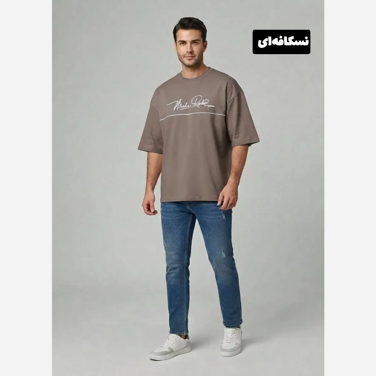 تیشرت قواره بزرگ مردانه جنس پنبه سوپر سایز 4 ایکس