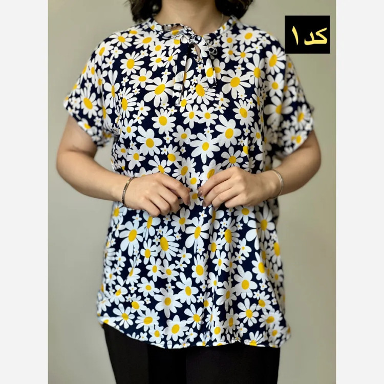 تیشرت نخی دلربا فری سایز زنانه خنک و لطیف