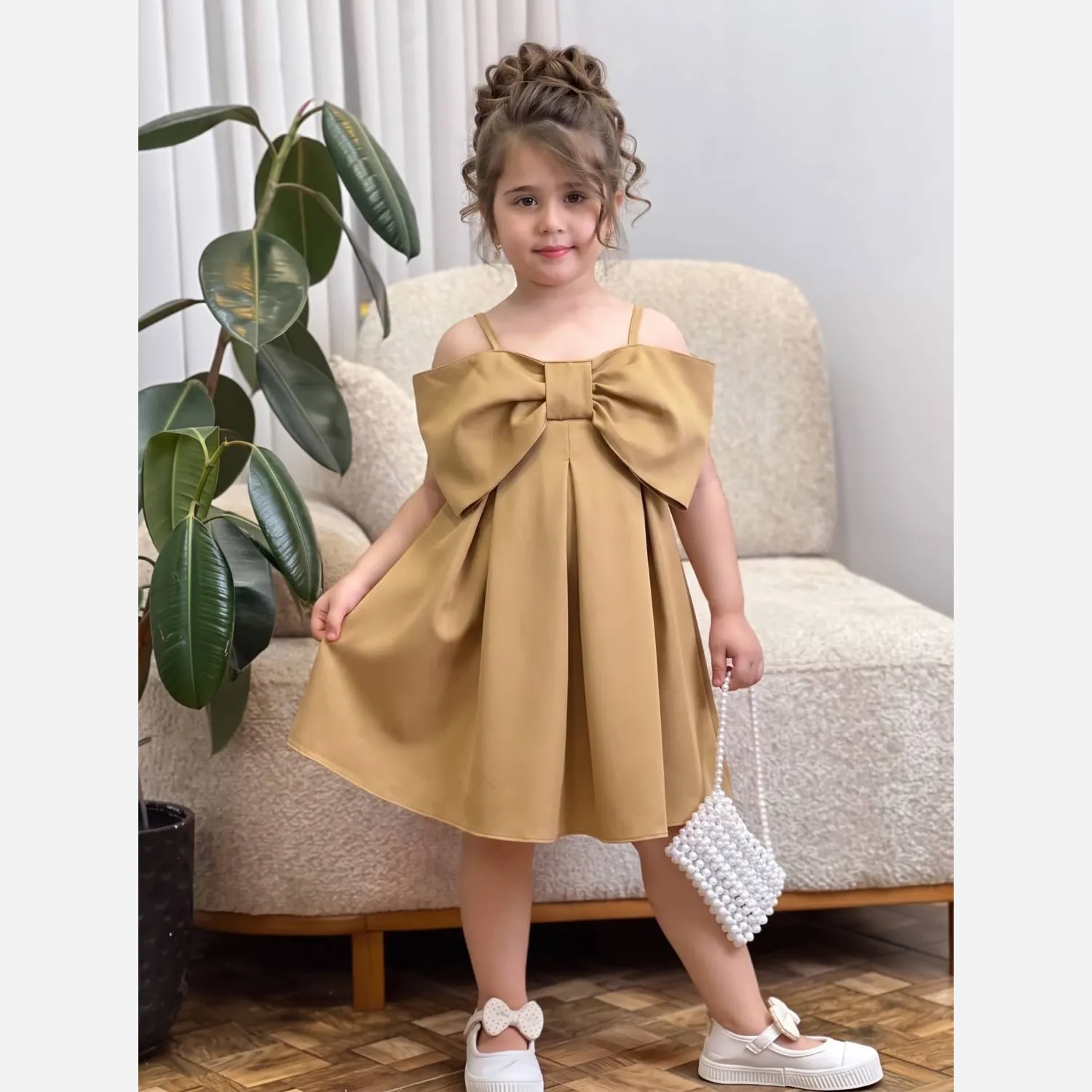سارافون دخترانه مازراتی طرح پاپیون سایز 40 تا 60