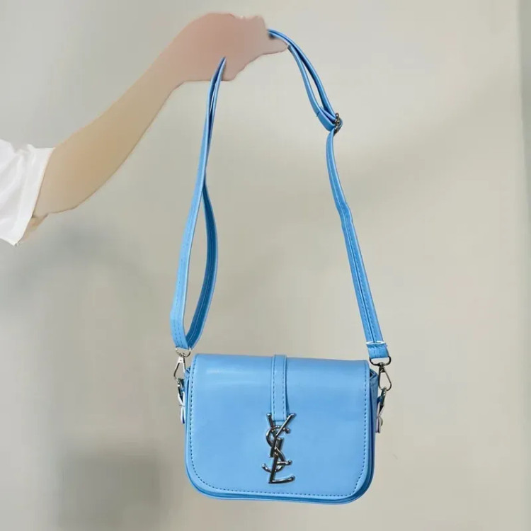 کیف دوشی زنانه چرم مصنوعی YSL ابعاد 20 در 16 سانتیمتر